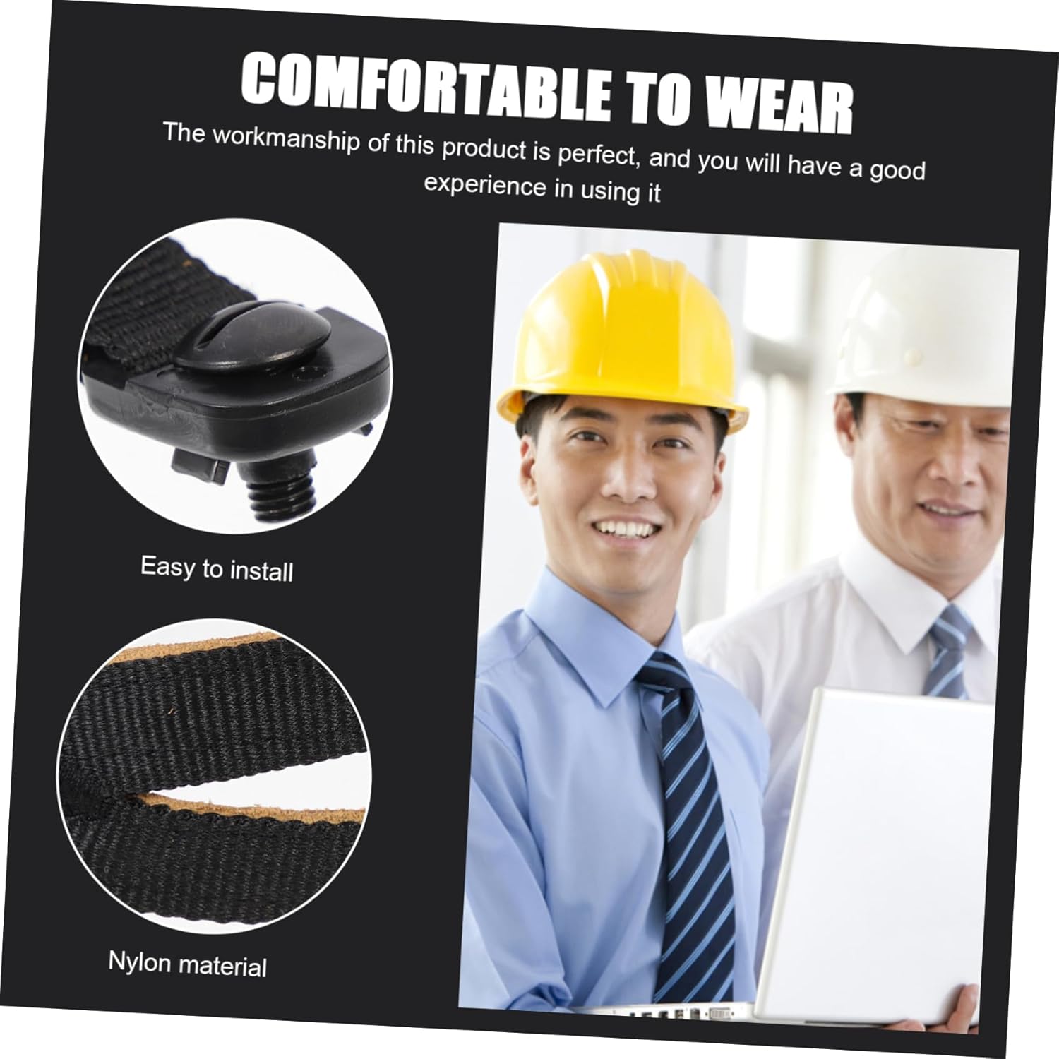 BESPORTBLE 2pcs Helmet Strap Plaid Beads Cycling Helmet Chin Strap Safety Helmet Chin Strap Stair Pads Solar