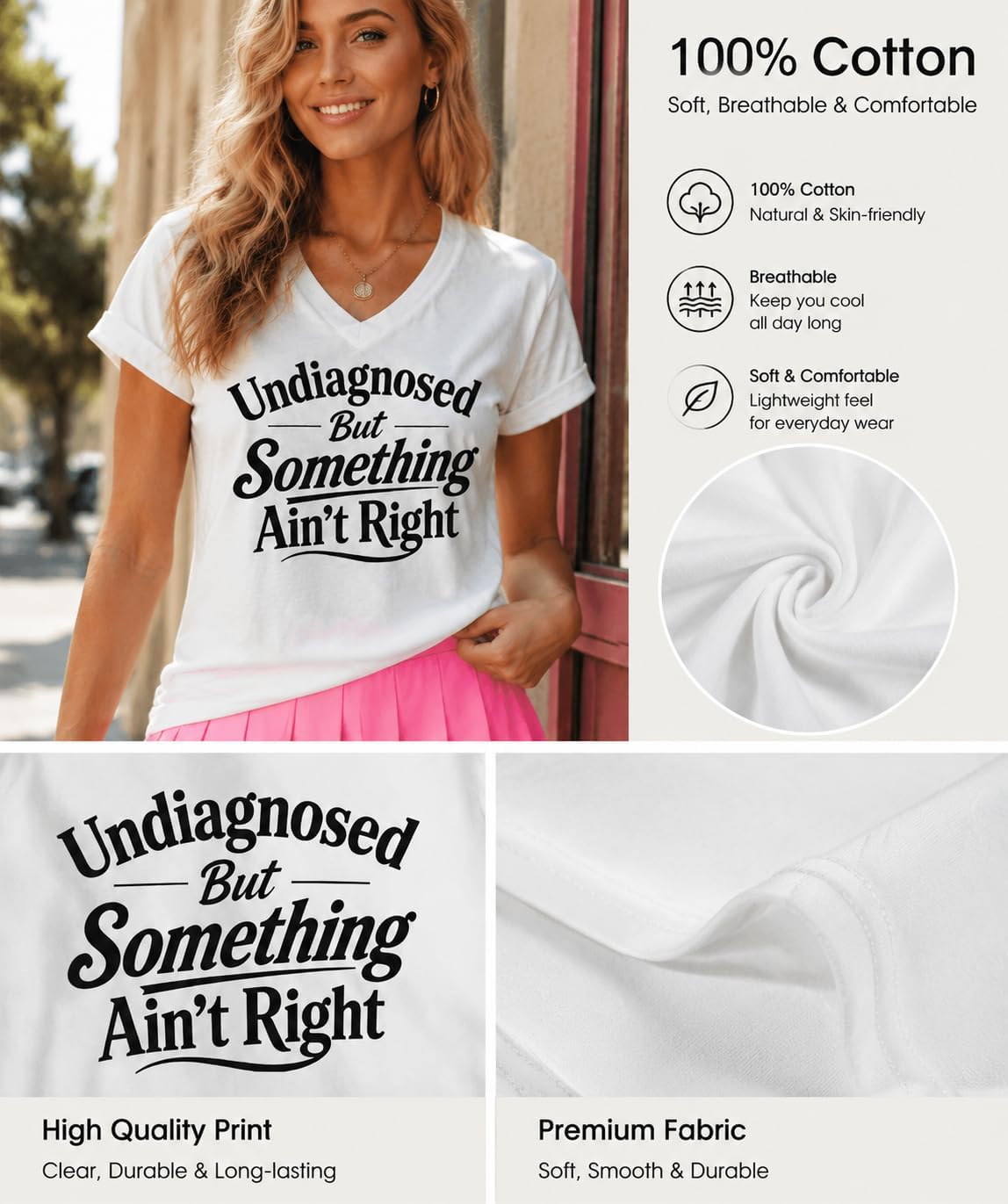 Undiagnosed But Something Ain't Right Shirt, Funny Tshirts for Men Women image 5