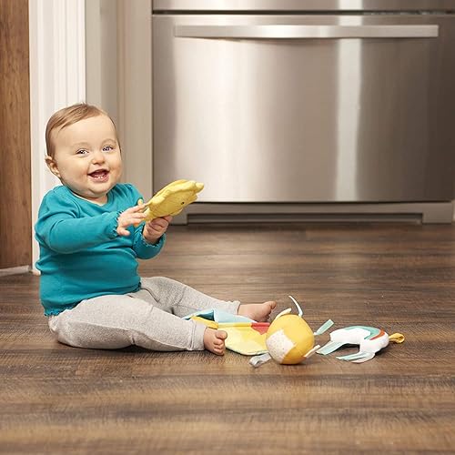 Miniatura 7 de Evenflo Exersaucer - Saltador colgante para puerta con 4 juguetes extraíbles, libro y espejo, cielos dulces