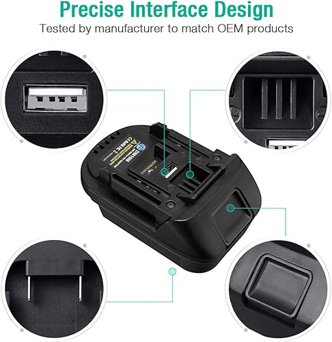 Miniatura 3 de FirstPower Adaptador de batería para Milwk, Dewalt, Convertir a Batería Makita 18V