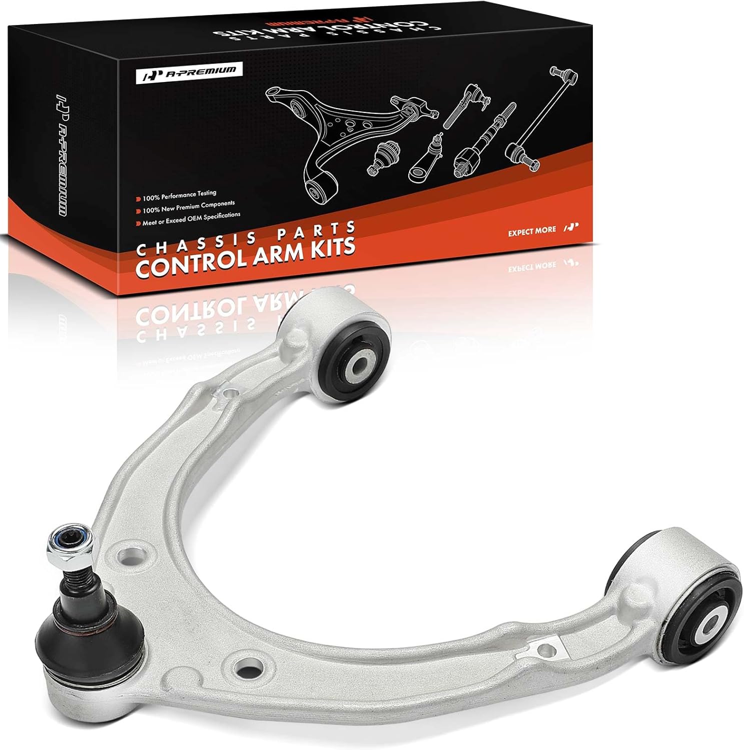 A-Premium Front Upper Control Arm, with Ball Joint & Bushing, Compatible with Porsche Cayenne 2011-2018, Volkswagen Touareg 2011-2017