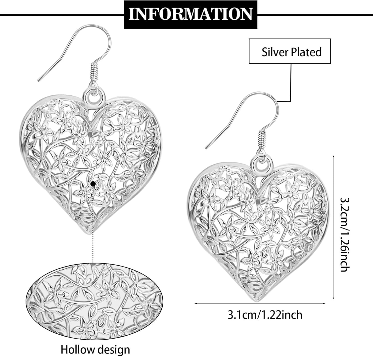 925 Sterling Silver Earrings Dangle Earrings Linear Drop Statement Earrings for Women Teen Girls - Image 2