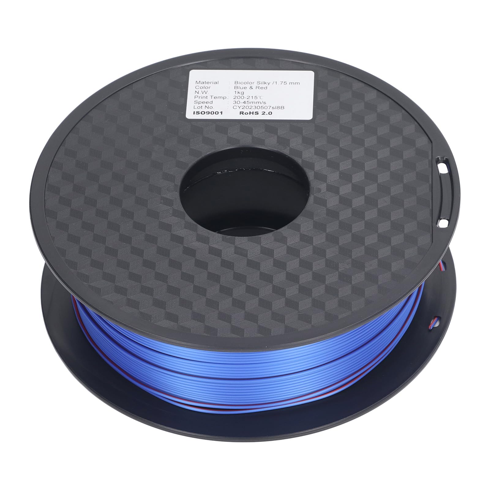 Materiały eksploatacyjne do druku 3D Filament do drukarki 3D PLA Dwukolorowy Niebieski Czerwony Starannie nawinięty miękki Filament PLA do projektów drukowania 3D o dużej