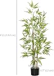 HOMCOM 4ft Set of 2 Artificial Bamboo with Pot, Indoor Fake Plants for Home Office Living Room Decor