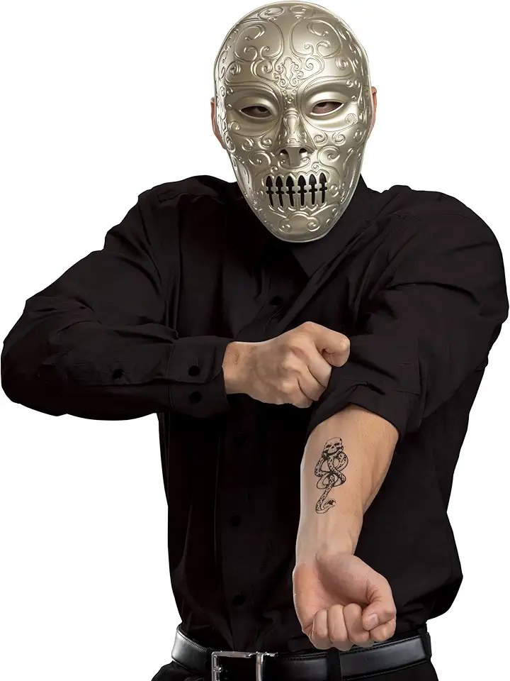 DISGUISE Kit de fantasia de Comensal da Morte, acessórios oficiais de fantasia do mundo mágico de Harry Potter, tamanho único (14+)