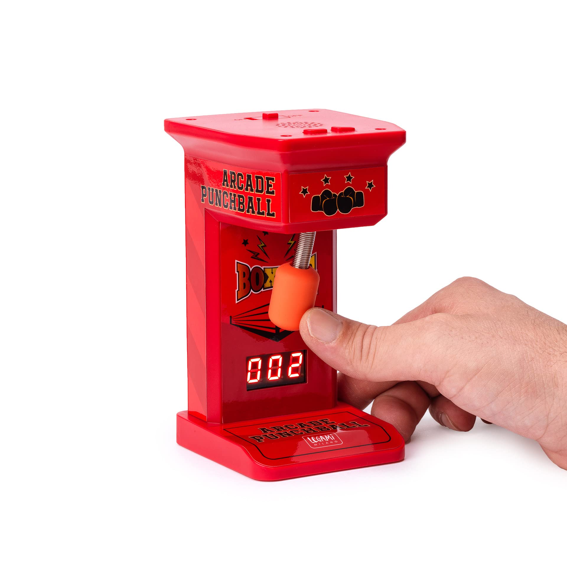 Legami - Mini Gioco Arcade Pungiball, 3 Intervalli di Gioco 45, 90, 120 Secondi, con Luci e Suoni, 3 Batterie AA non incluse, 7X14 cm