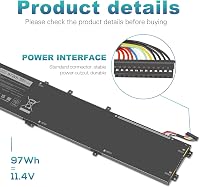 ASUNCELL 11.4V/97Wh Laptop Akkumulátor Dell XPS 15 9550 9560 9570 és Precision 5510 5520 5530 Modellekhez - 6GTPY Kompatibilis Csereakku 6