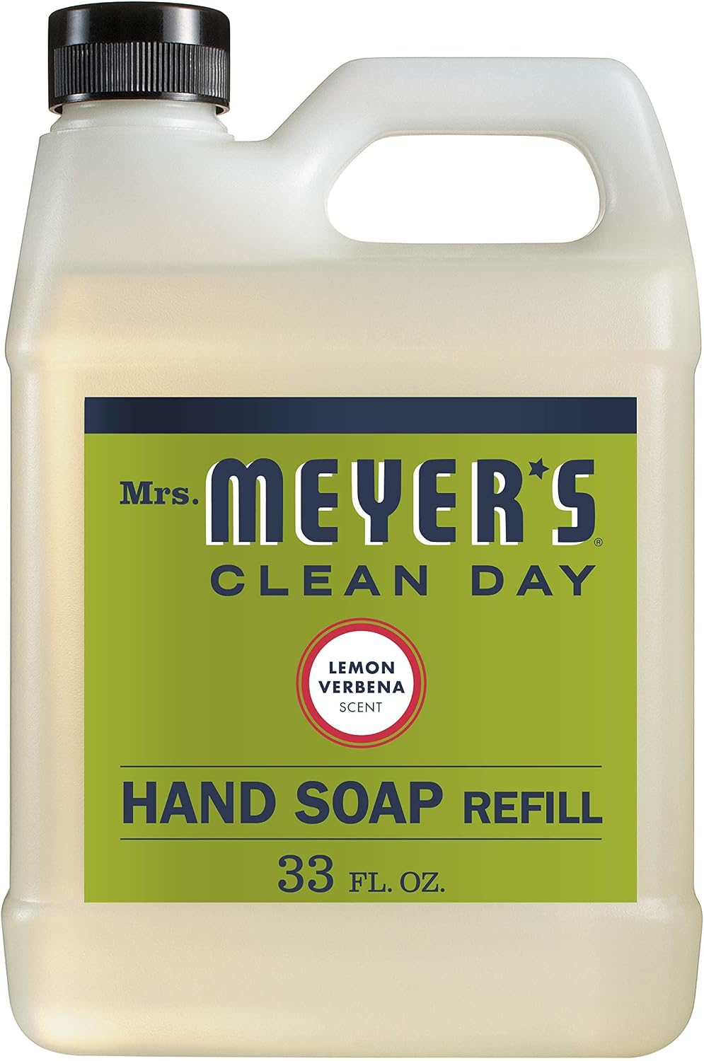 Mrs. Meyer's Clean Day Liquid Hand Soap Refill Bottle, Lemon Verbena Scent, 33 Fl oz (Pack of 2)