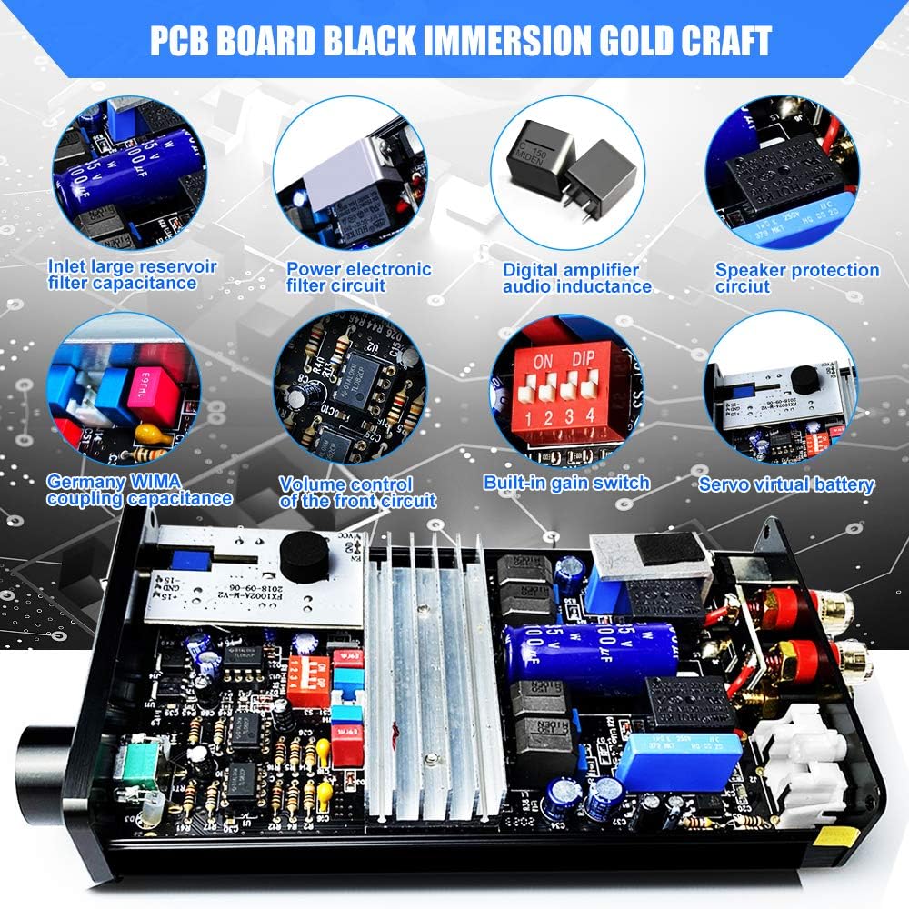 Bеѕt Cуbеr Mоndау 🔥 FX AUDIO Stereo Audio 2 Channel Amplifier 160W x2 TDA7498E Power Preamp Control TL082X2 NE5532X1 with DC Power Filter in Amplifier Mini Hi-Fi Class D Amplifier for Home Passive Speakers (Silver)