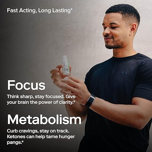 Miniatura 3 de Inyecciones de energía de cetonas Ketone-IQ - 100mg de cafeína del té verde, 5g de cetonas exógenas y vitaminas B - 24 shots de cafeína para llevar