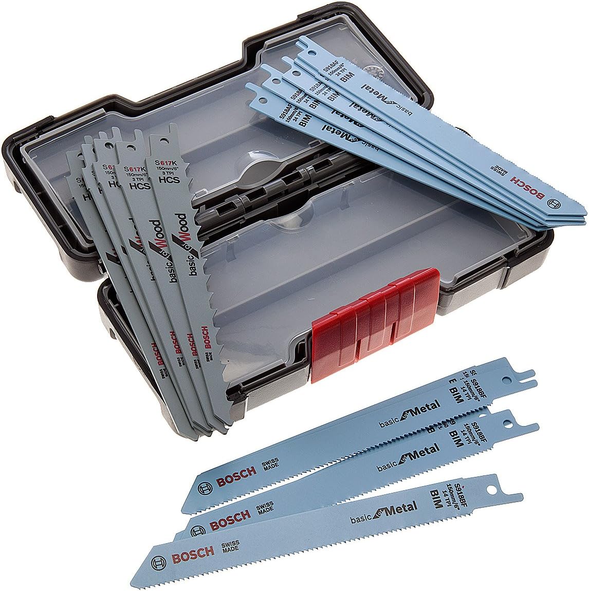 Bosch 2607010901 Saber Saw Blade-Set For Wood/Metal 15 Pcs