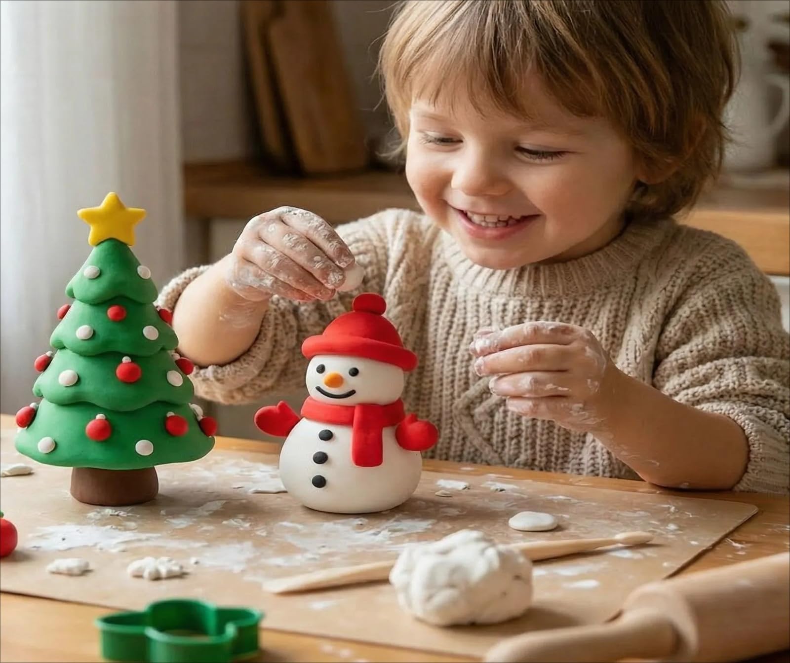 BOHS Ensemble de Pâte à Modeler 12 Couleurs qui Sèche à l'Air (1.2 kg) – Douce et Moelleuse pour Cosplay, Projets Scolaires, Empreintes de Mains de Bébé & Slime – Parfait pour Enfants et Adultes
