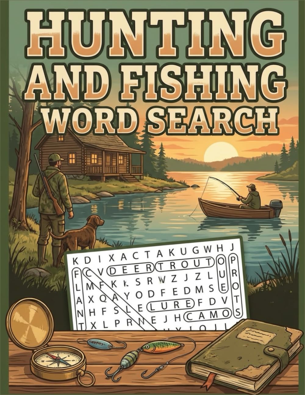Hunting & Fishing Word Search for Adults: Challenging Outdoor Puzzles for Adults, Hunters, and Anglers