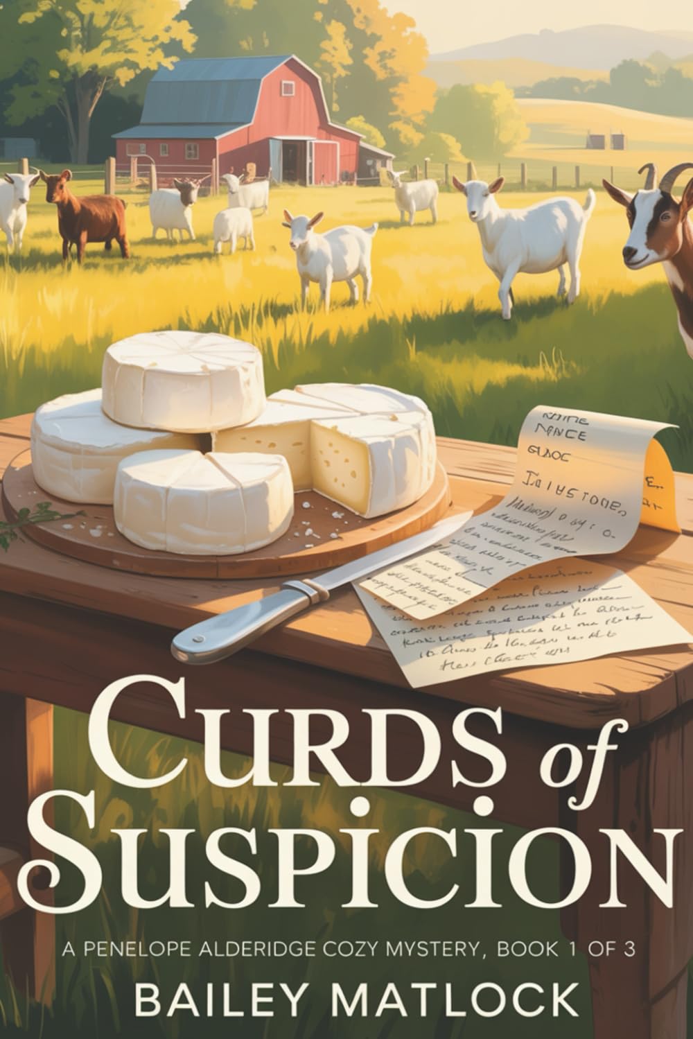 Curds of Suspicion: A Penelope Alderidge Cozy Mystery, Book 1 of 3 (The Goat Farm Mysteries)