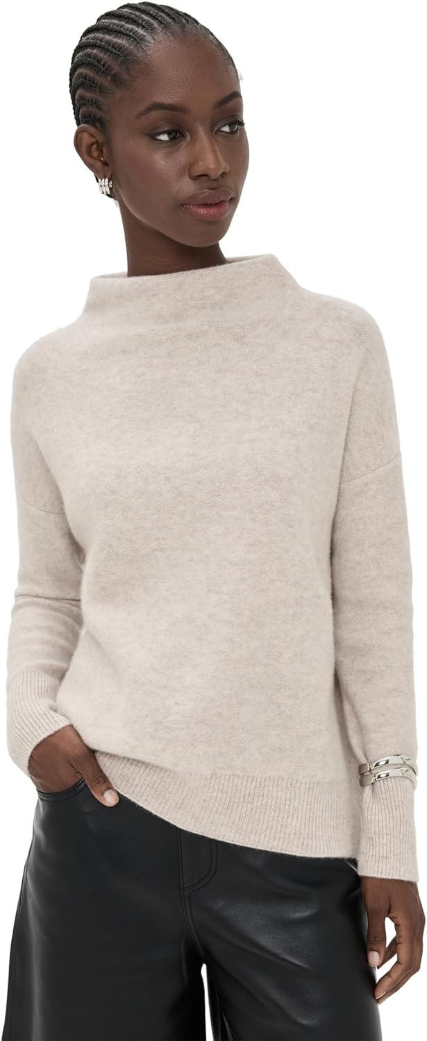 Vince Women's Boiled Cashmere Funnel Neck Pullover