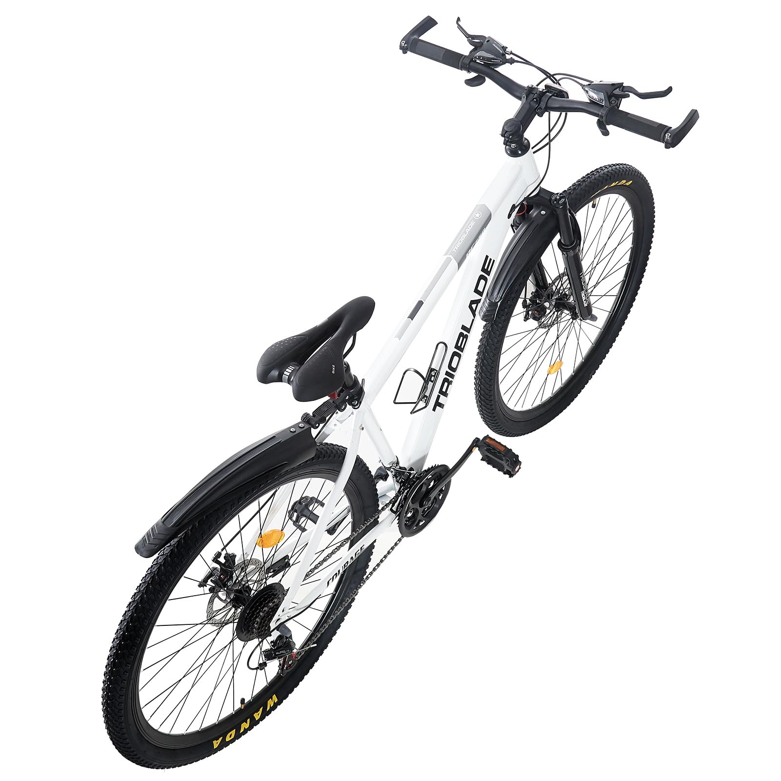 3×9段変速アルミフレームMTB オートライト＋荷台＋泥除け 3x9 speeds alloy-frame MTB with hub dynamo light, rear rack and mudguards 3×9段変速アルミフレームMTB オートライト＋荷台＋泥除け 3x9 speeds