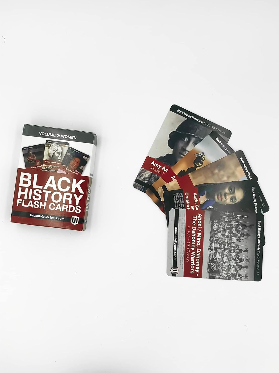 Urban Intellectuals Black History Flashcards - Volume 2, Famous Black Women, Education Resources for High School, Exceptional African-American Women Heroes