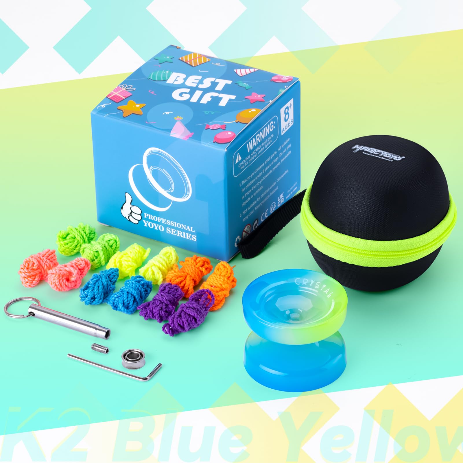 Yoyo Lot De 18 Yoyo à LED En Plastique Pour Enfants, 9 Couleurs