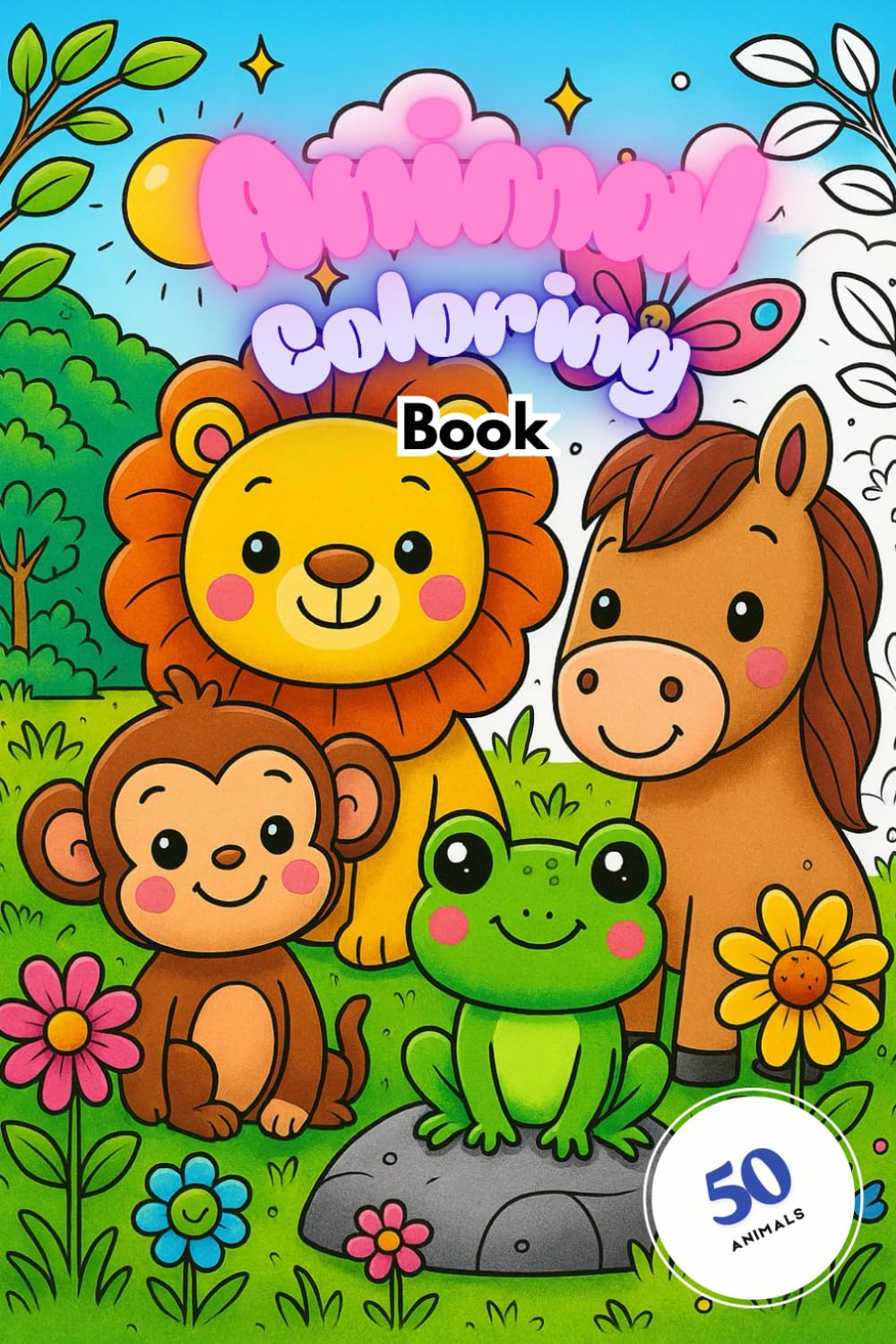 Children Animal Coloring Book: Happy Animal Coloring Activities for Children | Preschool and Kindergarten | For Girls and Boys | Fun and Easy ... Great Gift Ideas|