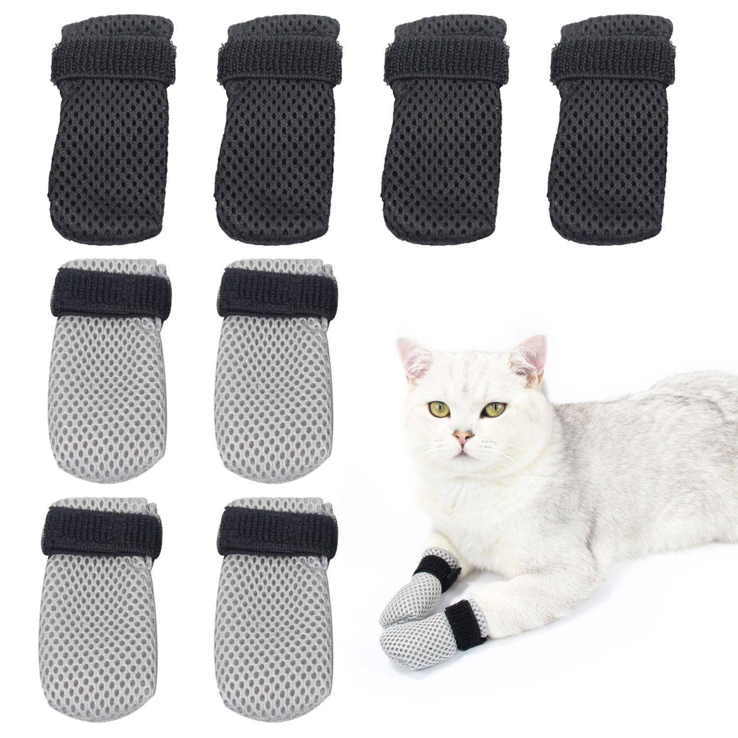 NIDHFG 8 Pieces Of Cat Foot Cover, Pet Supplies, Adjustable Cat Claw Cover, Scratch-Resistant Cat Claw Cover, Bathing Accessories