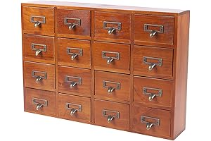 16 Drawers Library Card Catalog Cabinet: The Perfect Storage Solution for Your...