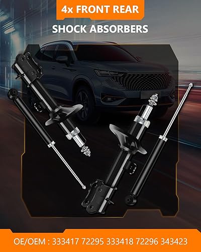 Miniatura 2 de Amortiguadores y puntales delanteros y traseros, amortiguadores OCPTY para Chevy se adapta a Chevy Aveo 2004-2011 para Chevy Aveo, 06-09 para Chevy