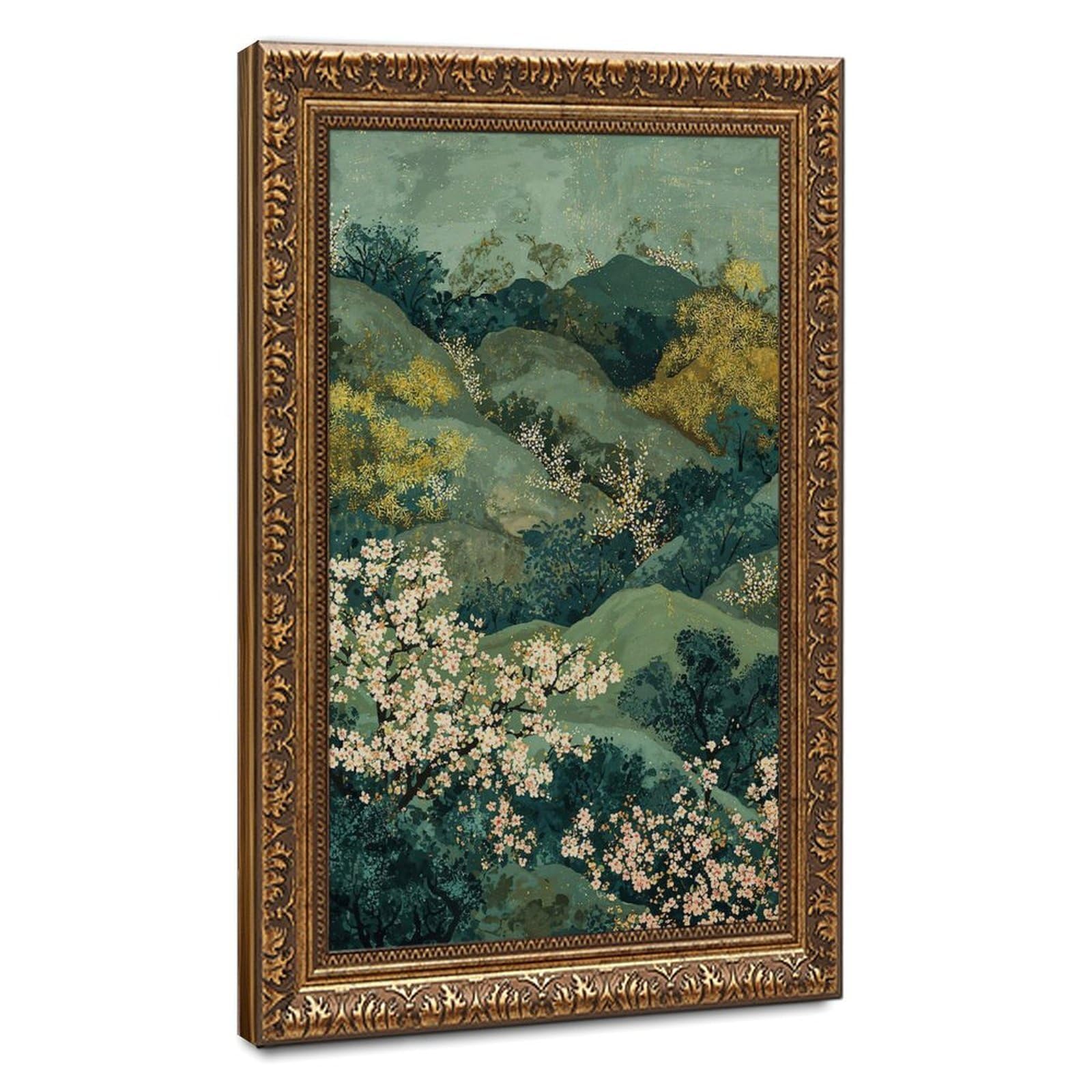Bareronor Japanese Landscape Poster (2) Canvas Poster Wall Art Decor Print Picture Paintings for Living Room Bedroom Decoration 24" L X 36" W