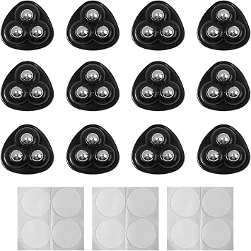 12 Pcs Self Adhesive Caster Wheels, Mini Appliance Rollers Countertop Sliders with Strong Sticky Base, for Coffee Maker Blender Mixer Air Fryer Kitchen Small Appliances Office Use