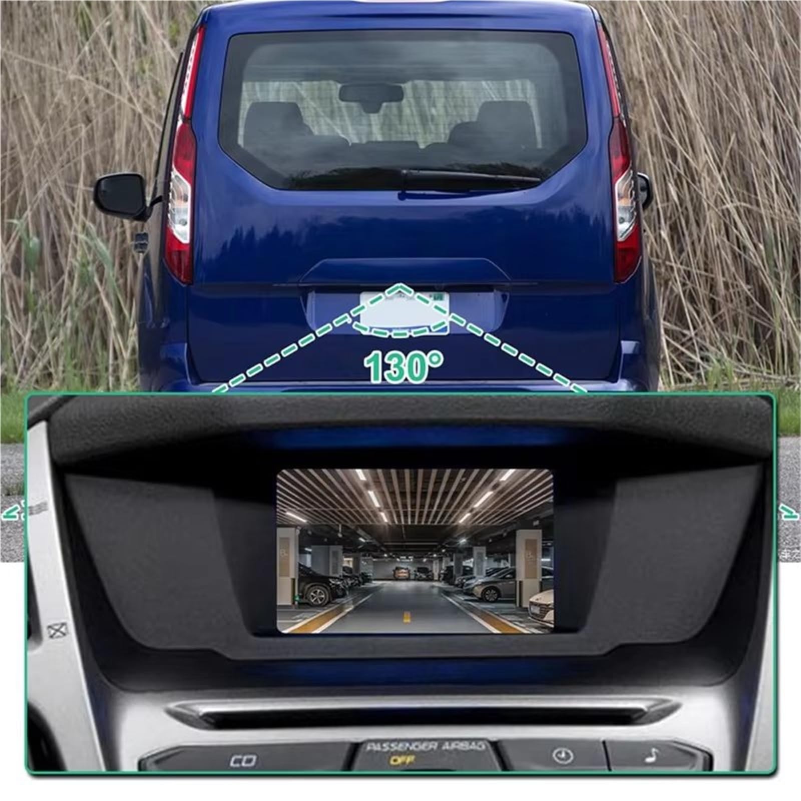 Cámara De VisióN Trasera para Ford para Transit 150 250 350 2015-2017 para Furgoneta De Carga 2018-2019 CK4Z19G490A CK4Z-19G490-A Cámara Visión Trasera Vista Trasera