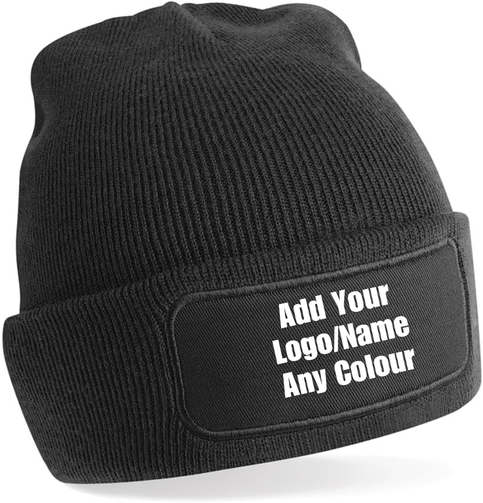 CustomPersonalized Beanie Hat Add Your Logo, Name, Design Warm & Stylish Winter Hat with Your Customized Name or Logo โ Perfect for Teams, Businesses, Workwear, and Gift