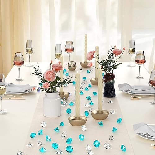 Vista 79 de Babenest - Relleno de jarrón de gemas falsas de diamantes acrílicos, 240 piezas de diamantes de imitación de 3/4 pulgadas, joyas de cristal