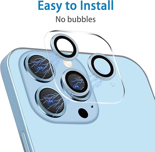 Miniatura 4 de Paquete de 3 protectores de lente de cámara de vidrio templado para iPhone 13 Pro de 6.1 pulgadas y iPhone 13 Pro Max de 6.7 pulgadas, Ultra HD,