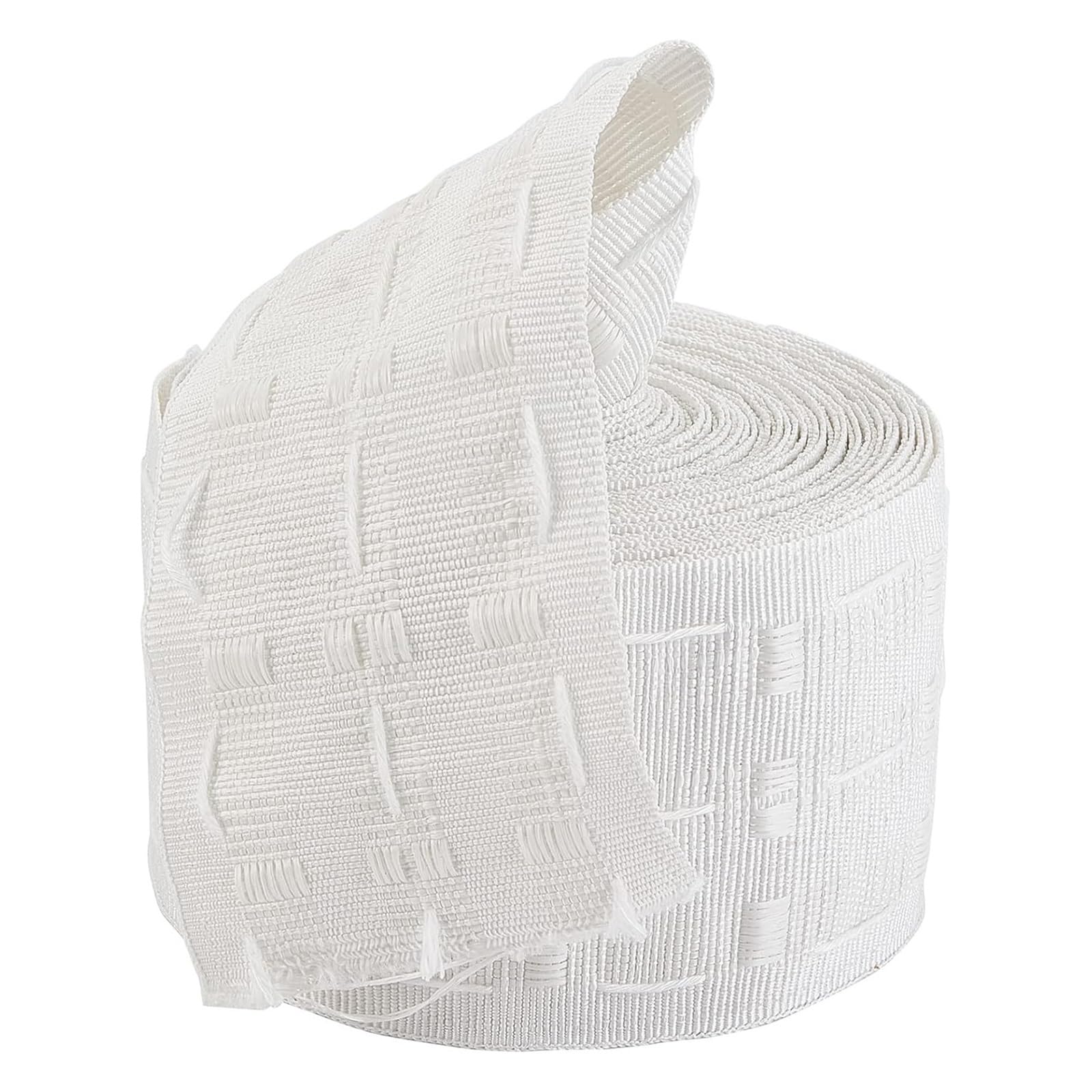 Rufflette pour Rideaux Ruban de Rideau plissé à 3 Lignes, Ruban plissage Blanc for réaliser des projets décoration intérieure(10m)