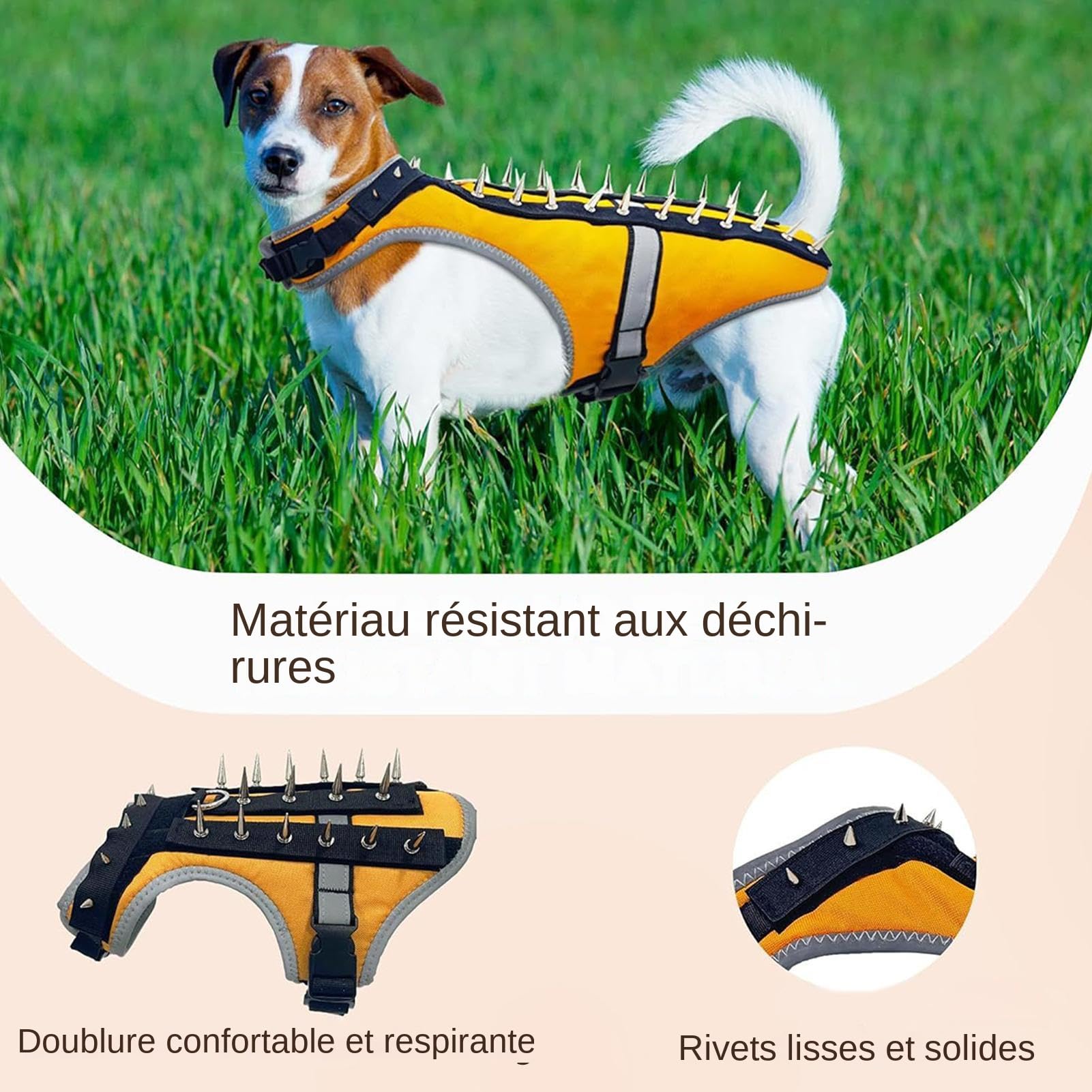 Chaleco De Protección con Púas para Perros Pequeños Arnés Protector
