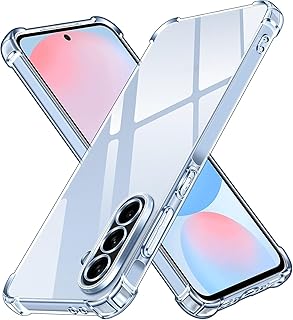 حافظة حماية لهاتف سامسونج جالاكسي A56 5G بتصميم كيس مصنوعة من البلاستيك بلون شفاف