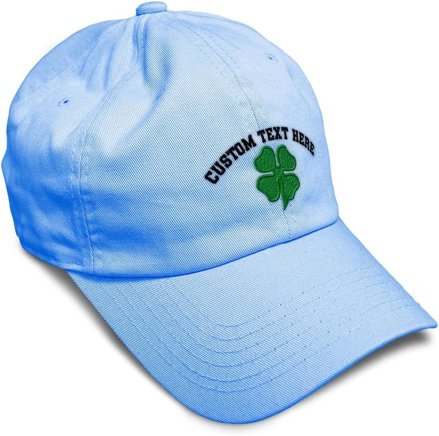 Soft Baseball Hat Embroidered Dad Hat Four Leaf Clover Ireland Irish St Patrick's Men & Ladies Baseball Cap