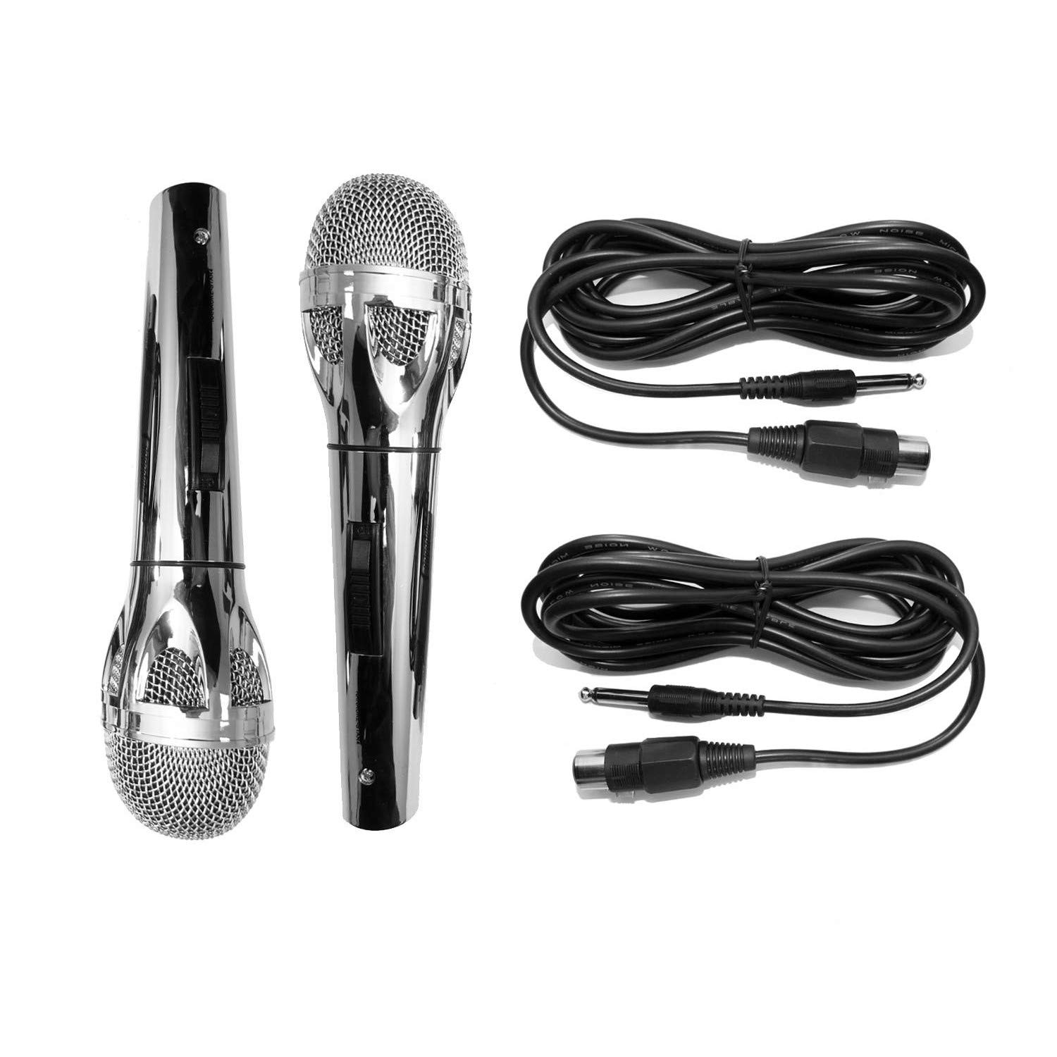LTC - Juego de karaoke (amplificador, 2 altavoces 75 W, 2 micrófonos)