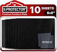 Vista 9 de Almohadillas de Fieltro para Muebles X-PROTECTOR 10 PCS - ¡Hojas de Fieltro Beige Resistentes Premium de 8" x 6" x 1/5" pulgadas! ¡Corta