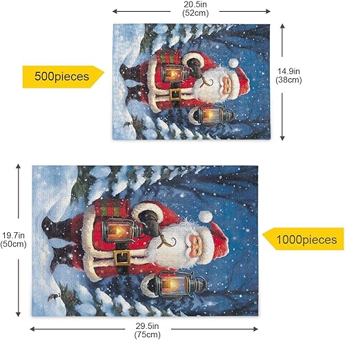 Miniatura 7 de Navidad Santa Claus Jigsaw Puzzles 500 Piezas Juegos de Juguete Regalo Educativo Decoración del Hogar para Adultos Niños S0400303