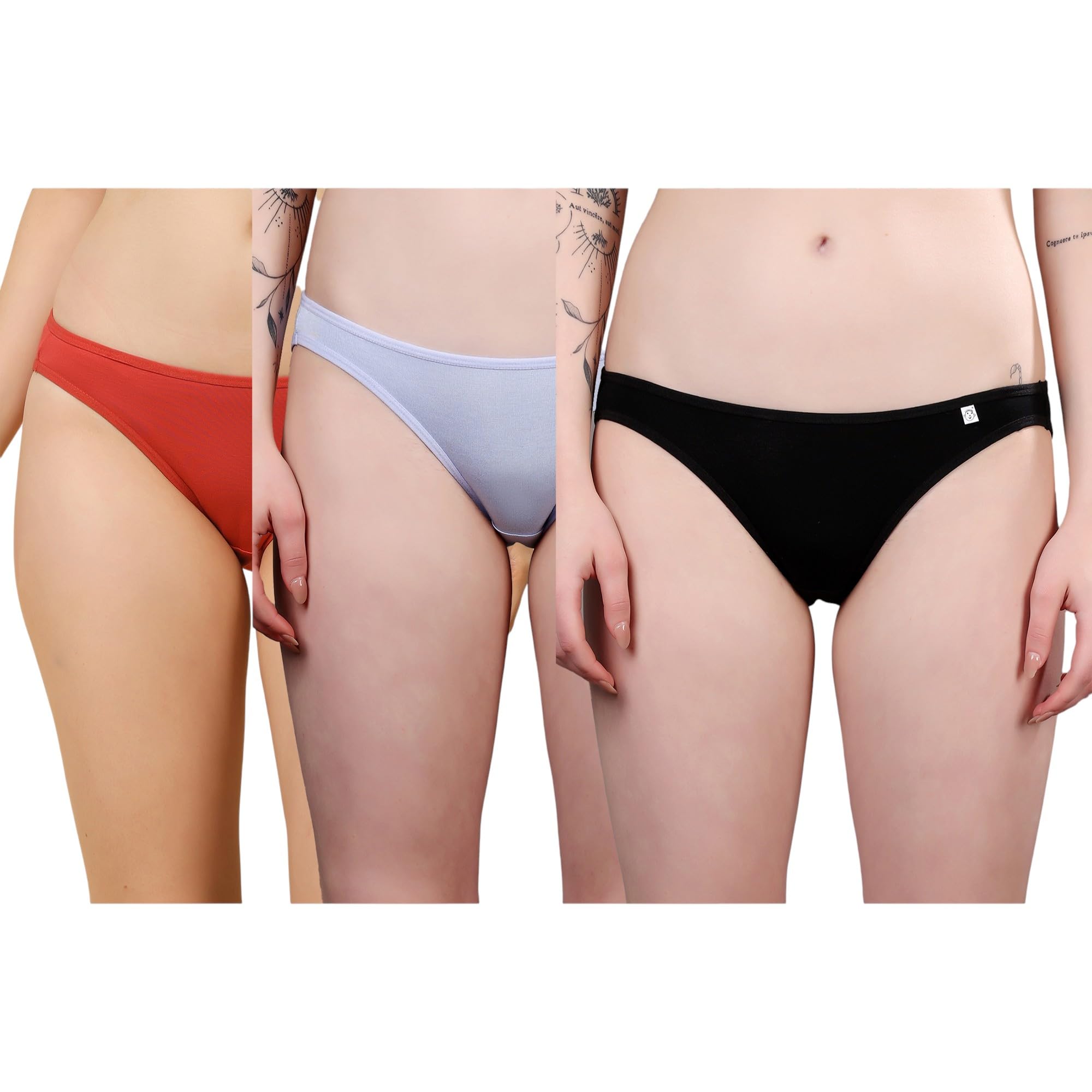 Pack of 3 Super Combed Micro-Modal StayFresh Low Waist Bikini-image-48
