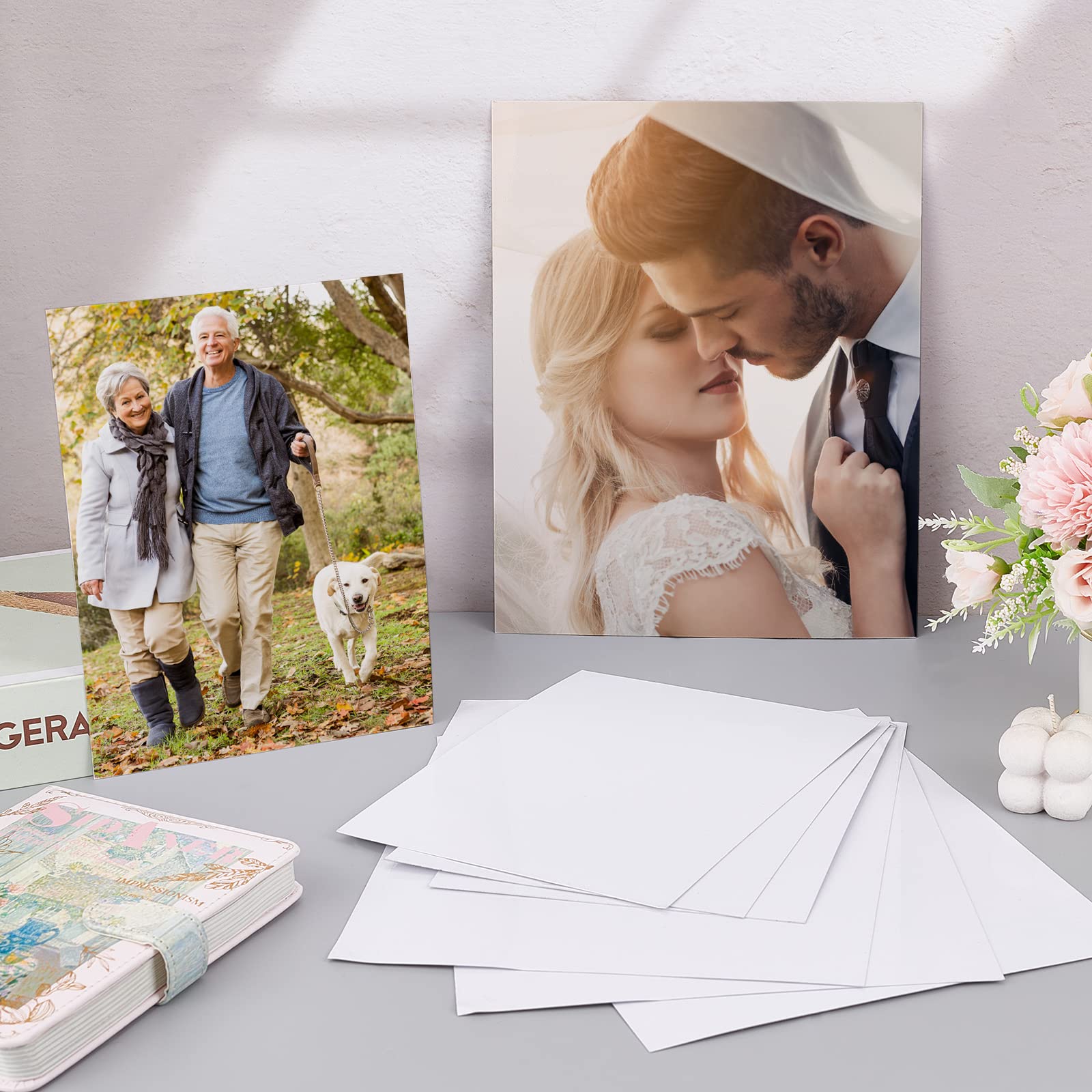 CRASPIRE 8 PZ Sublimazione Alluminio Foto Pannello Vuoto Metallo Alluminio Segno Sublimazione Bordo Vuoto Piastra in Alluminio per DIY Sublimazione Stampa Foto Laurea