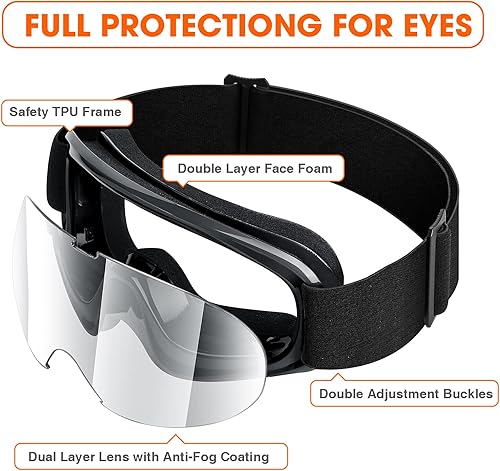 Miniatura 5 de Gafas de motocross para niños, gafas de carreras de motocicleta y todoterreno para niños y niñas