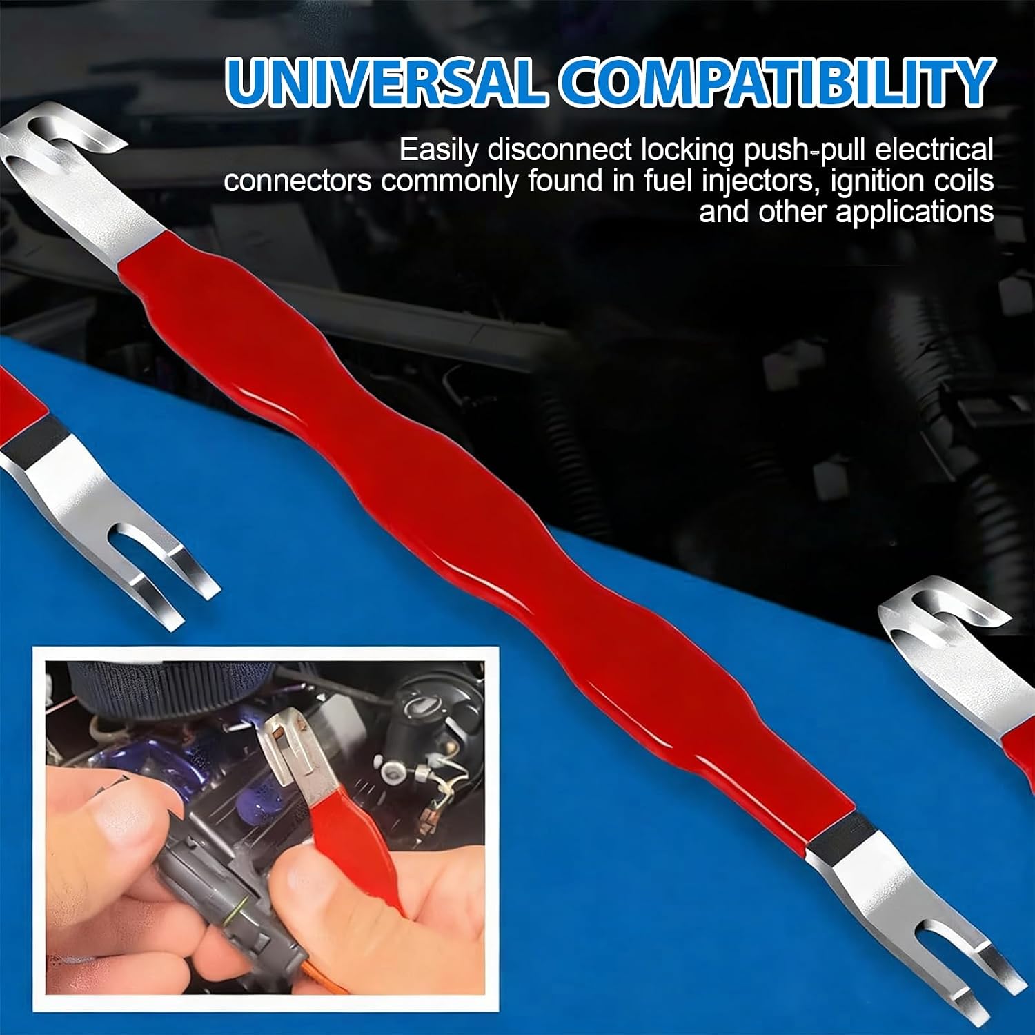 2PCS Automotive Electrical Terminal Connector Separator Removal Tool,Electrical Disconnect Pliers with with Straight & Dual-Head Designs,for Most Vehicle Wiring Systems