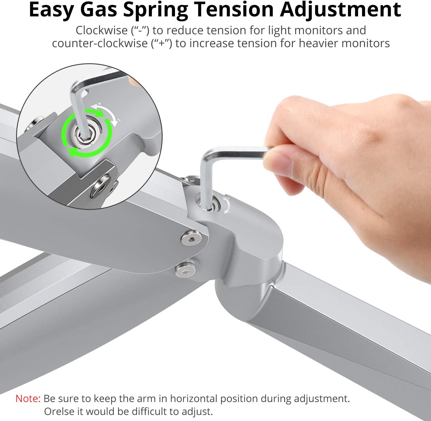Flash Deals - 50% OFF ATUMTEK Single Monitor Desk Mount Stand - Height Adjustable Aluminium Gas Spring LCD Monitor Arm Fits 15 to 32 Inch Computer Screen with C Clamp and Grommet Mount [Arm Holds Up to 19.8 lbs]
