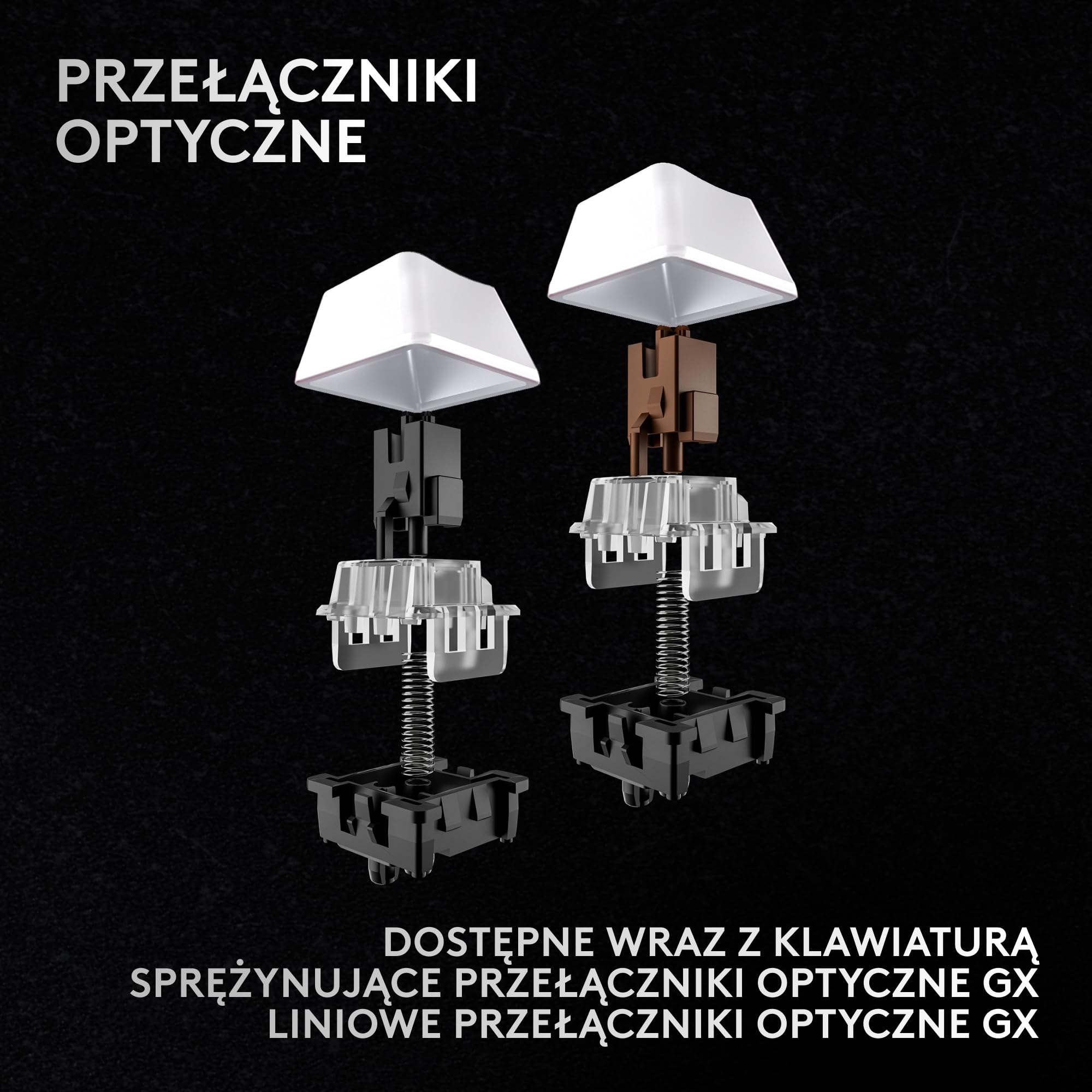 Logitech G PRO X 60 LIGHTSPEED, bezprzewodowa klawiatura do gier, ultra-kompaktowa, mechaniczna TKL 60%, LIGHTSYNC RGB, podwójne nakładki z PBT, przełączniki optyczne, Windows PC, US INTL - Biały