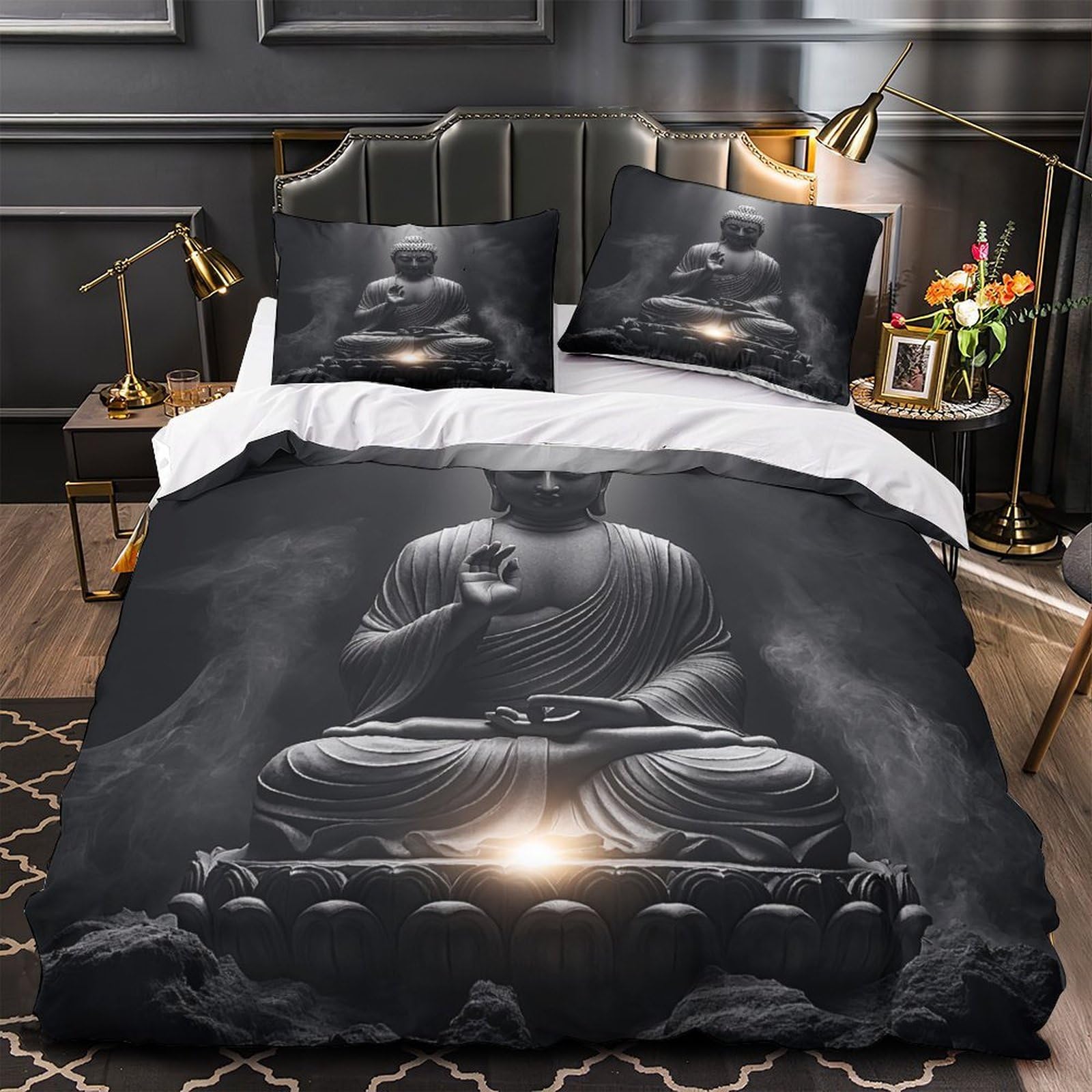 Housse de couette Bouddha pour créer une chambre zen et relaxante