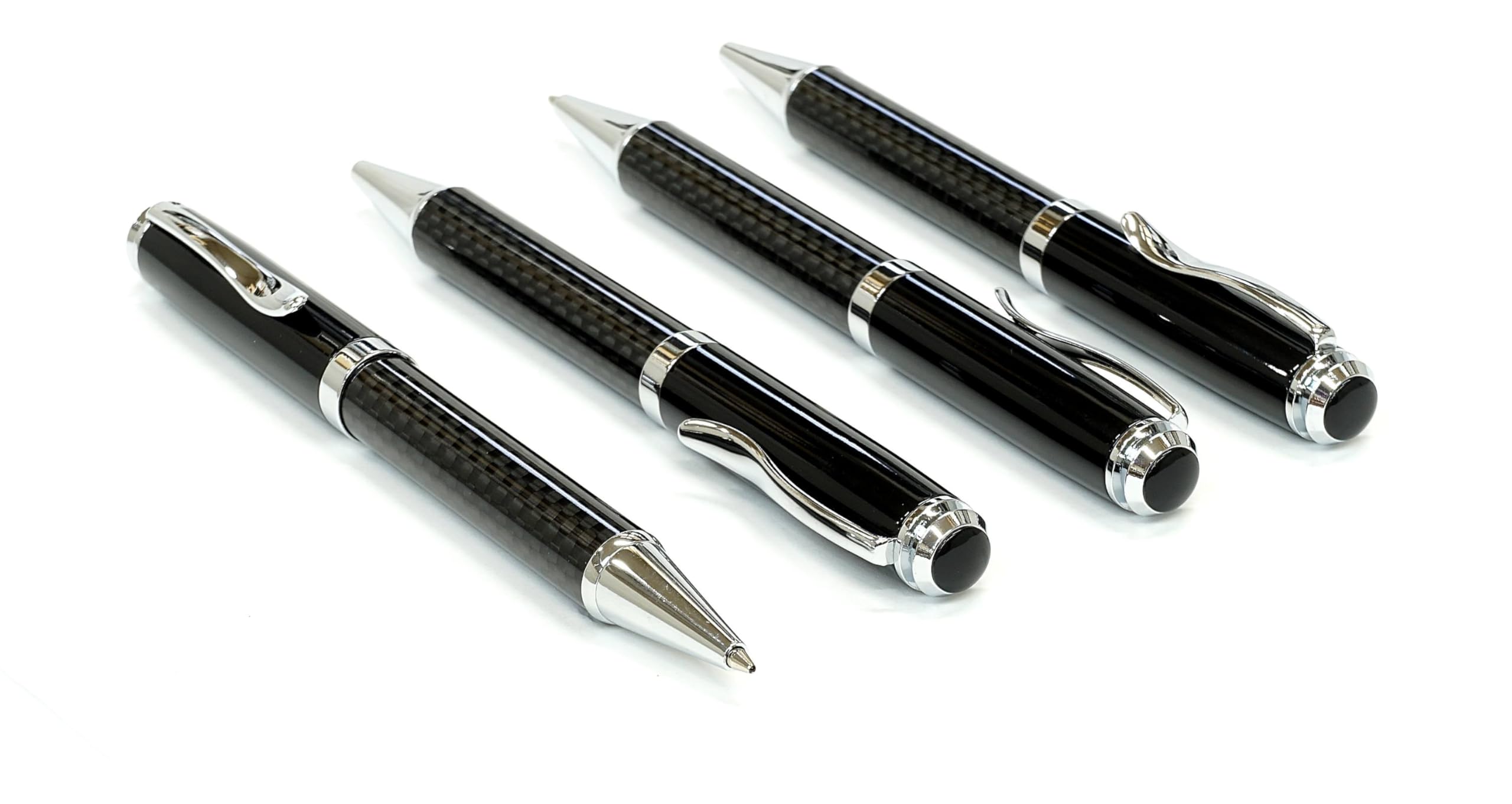 Amazon | 2本パック カーボンファイバー＆真鍮回転式ボールペン 高級