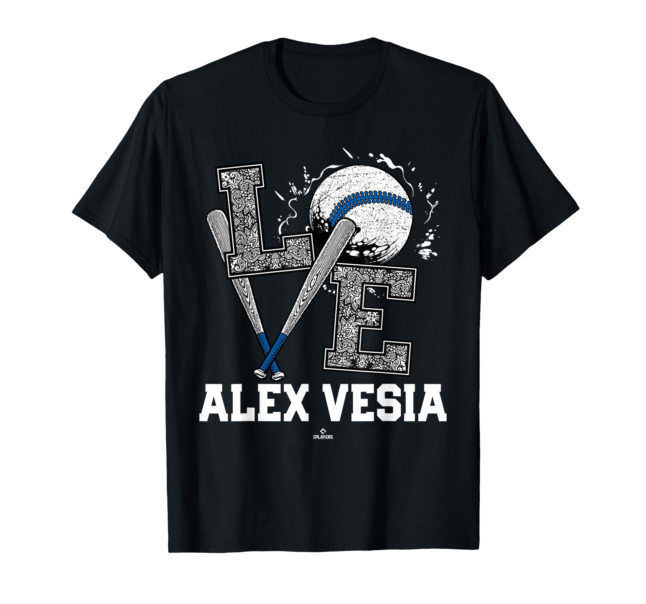 Distressed Baseball Love Alex Vesia Los Angeles Baseball T-Shirt