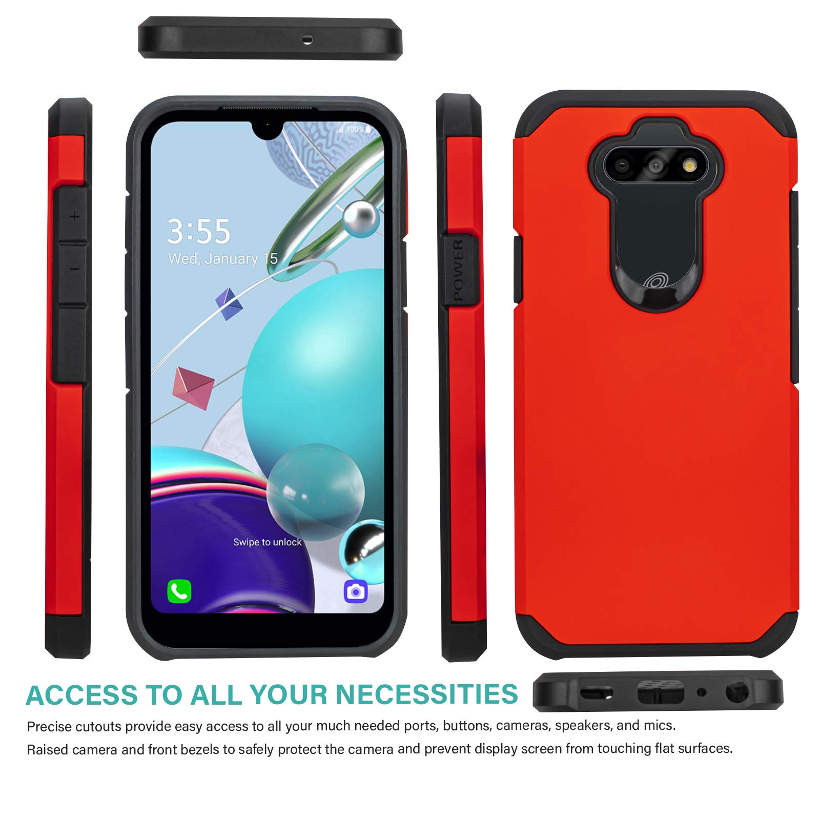 Phone Case Lg L355dl Phone Slim Dual Layer Heavy Duty LG K31 Phone