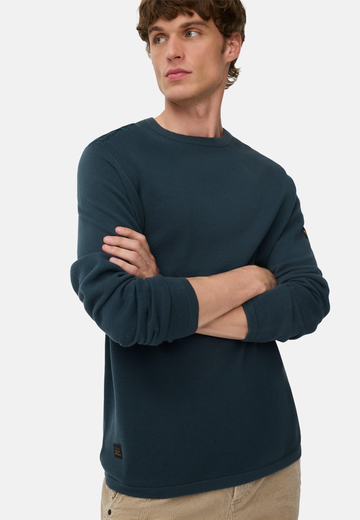 camel active Herren Pullover aus Reiner Baumwolle
